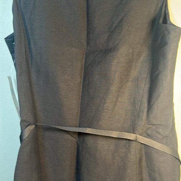 Amanda Smith Sleeveless Blk Belted Top Side Zipper SZ14 Closet Basics Lagenlook - Picture 5 of 8